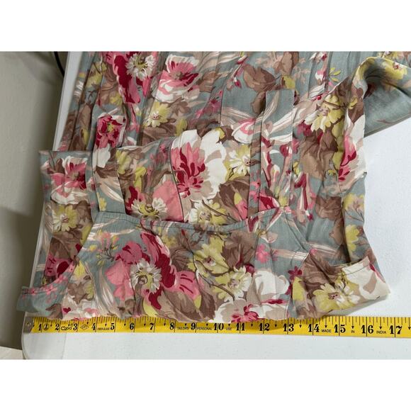 Islander Dress Womens 8 Tan Pink Sleeveless Floral‎ Tropical Hawaiian Vacation - Picture 8 of 10